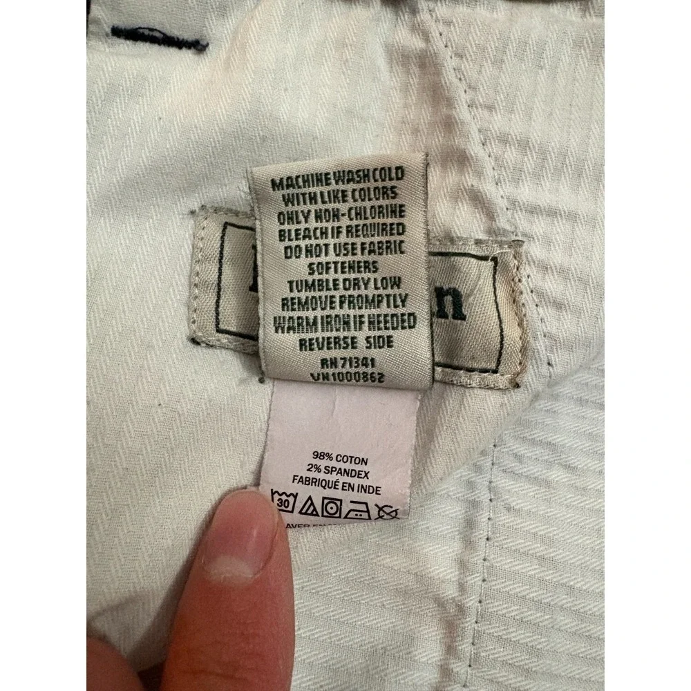 LL Bean Navy Corduroy Pants Mens 36x32 Straight Leg Stretch Casual Cords